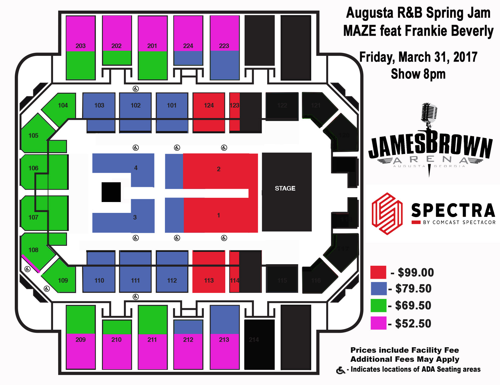 James Brown Seating Chart