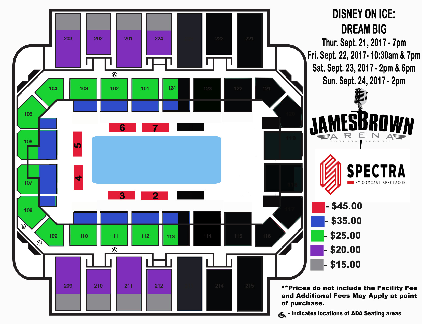 James Brown Arena Seating Diagram - Catalogue of Schemas