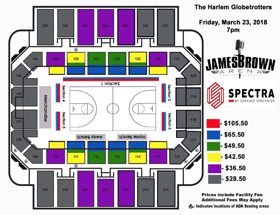 James Brown Arena Seating Chart For Guitar Pull