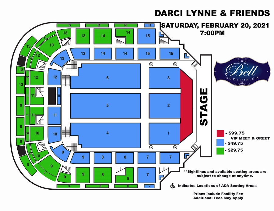 Bell Auditorium Detailed Seating Chart