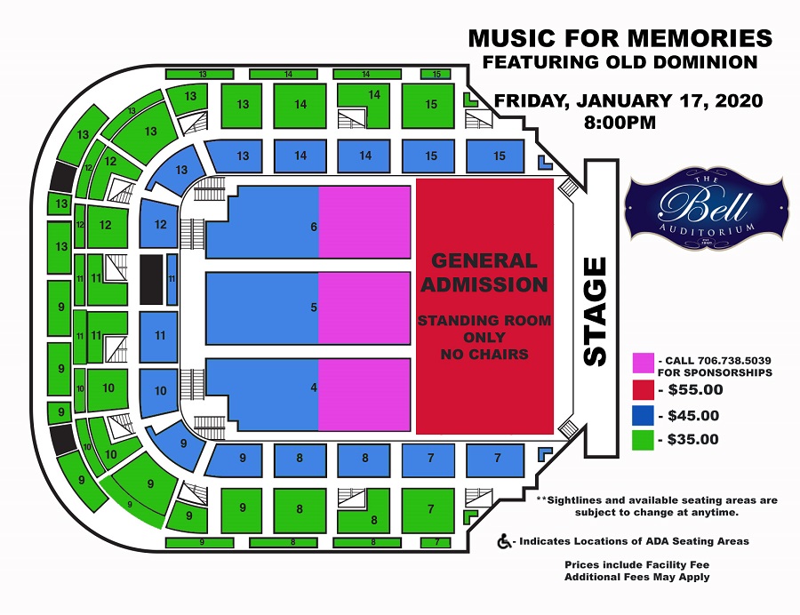 Bell Auditorium Seating Chart