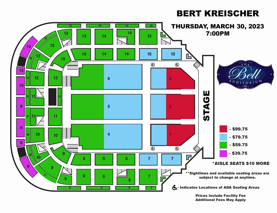 Bell Auditorium Interactive Seating Chart Elcho Table